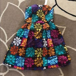 New Trina Turk Floral Geometric Print Dress 0